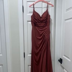 Azazie Deandra Desert Rose Bridesmaid Dress